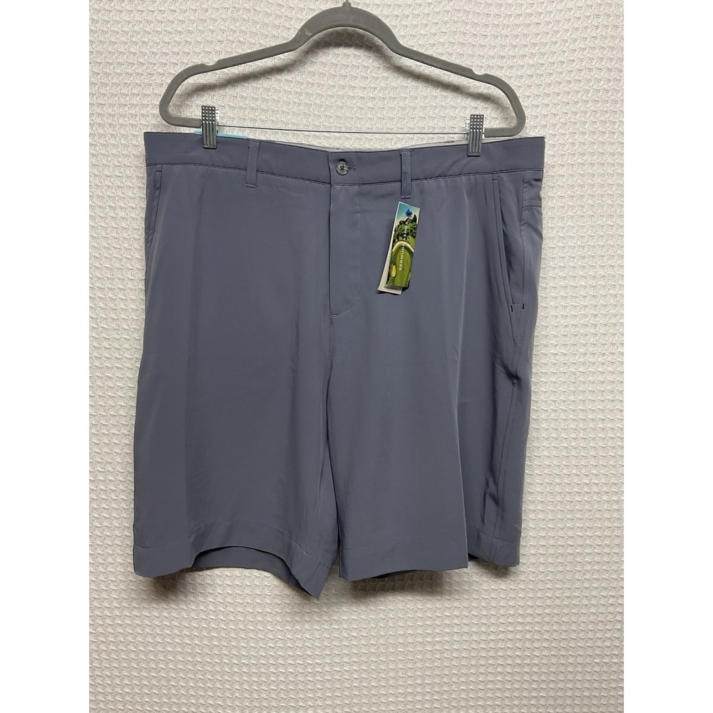 Bermuda Sands Mens Size 40 Golf Shorts Bermuda Gray Polyester Lightweight
